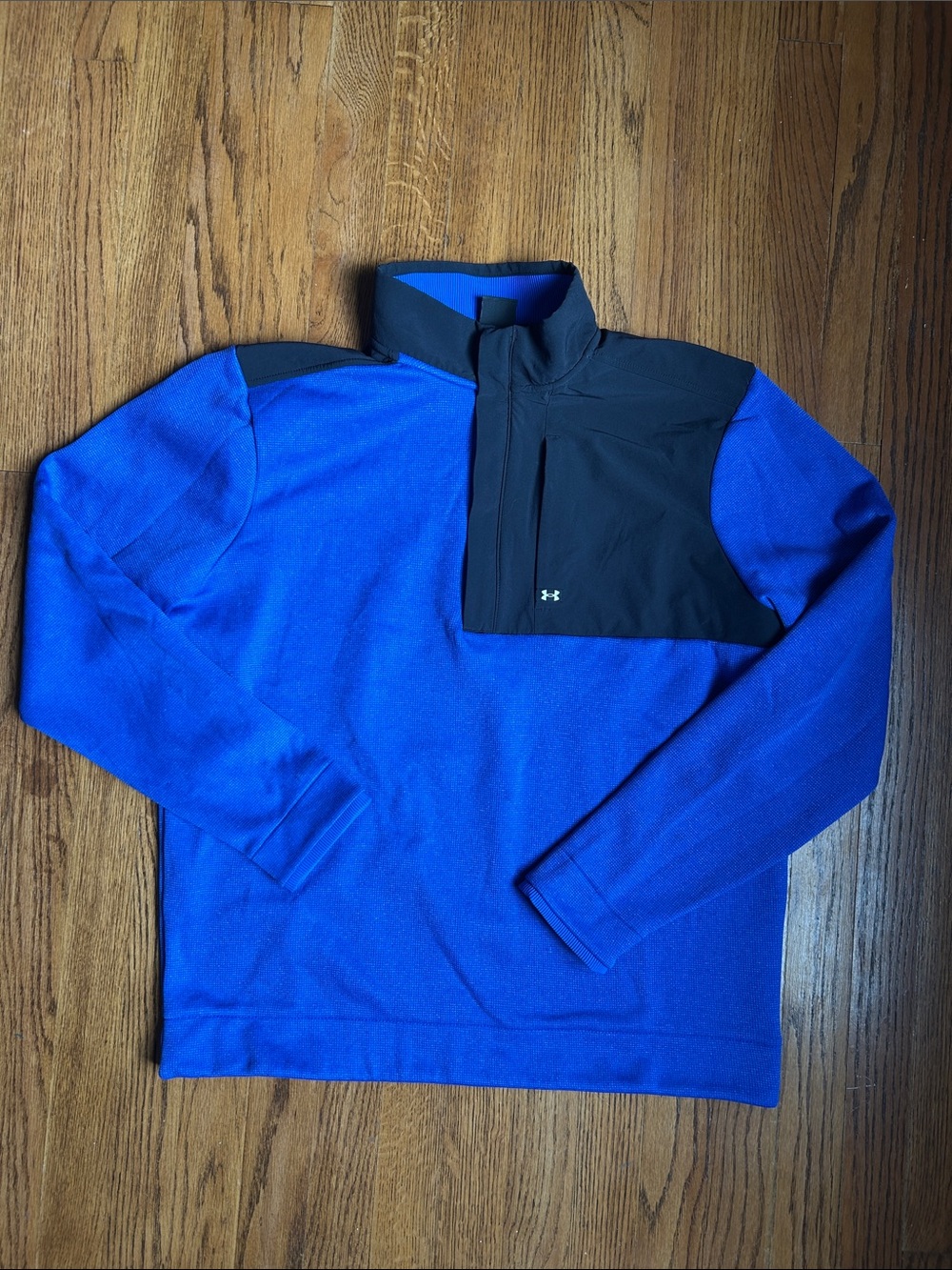 Under Armour Royal Blue and Black Quarter-Zip Shirt Jacket